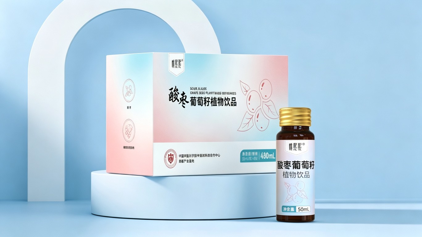 桃熙熙牌酸枣葡萄籽植物饮品